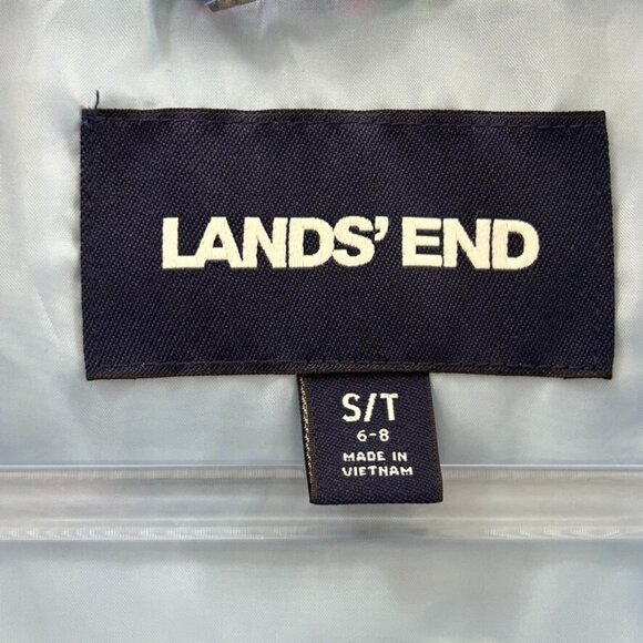 Lands' End Vest S/T 6-8 Women's Multicolor Plaid Down Puffer Lining Futter - Picture 10 of 13